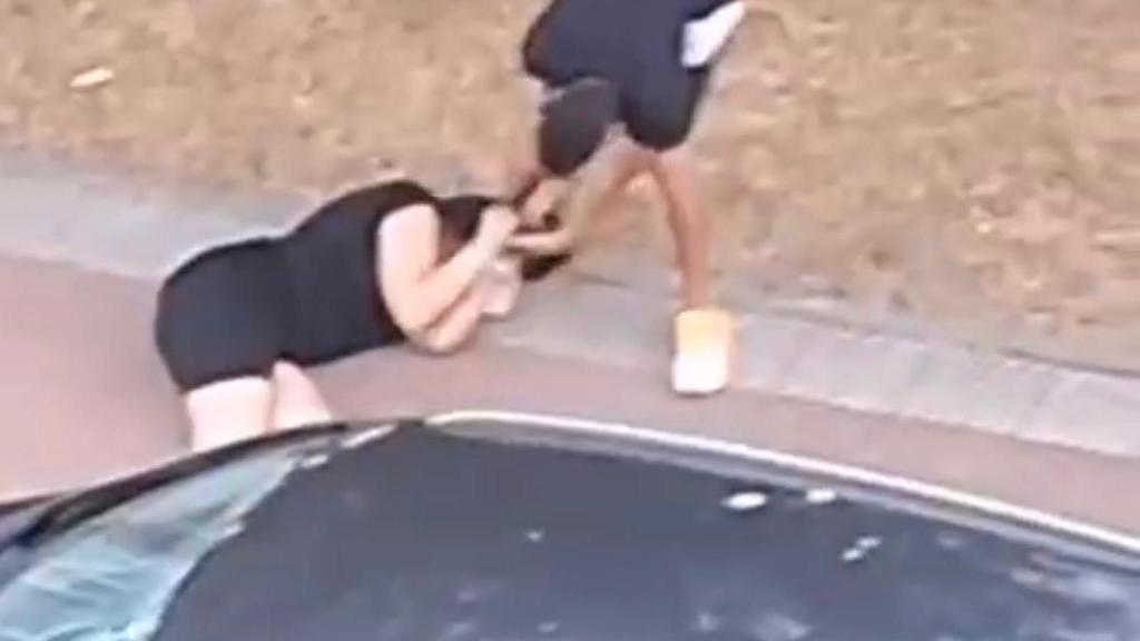 Imagen del vídeo de un atraco en plena calle en Parla.