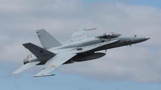Un caza F-18 del Ejército del Aire y del Espacio.