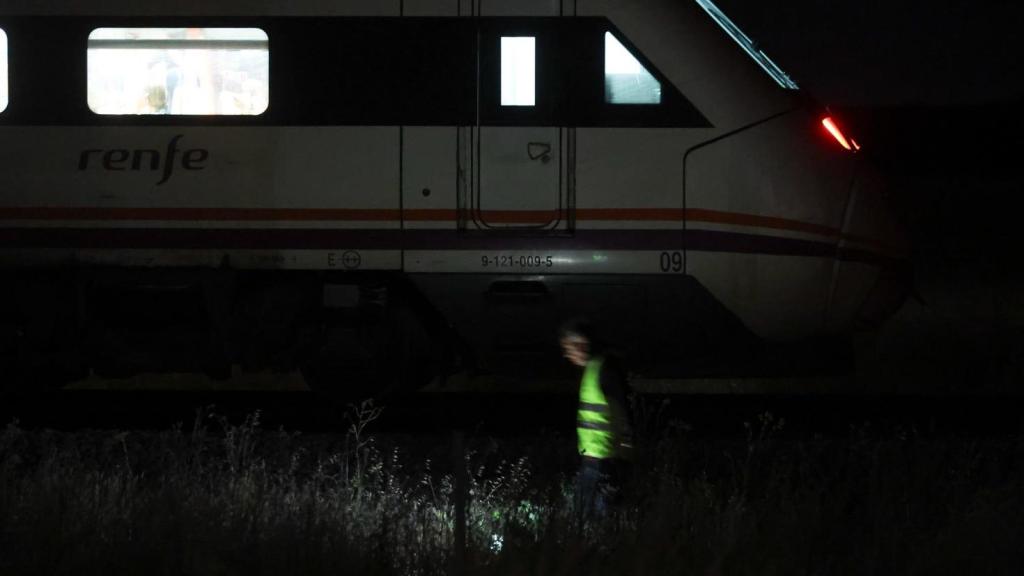 El tren Alvia, detenido tras arrollar a una pareja en Salamanca