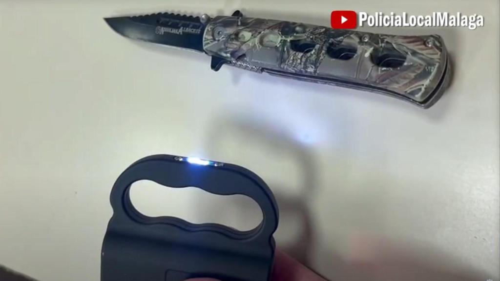 Armas intervenidas por la Policía Local.