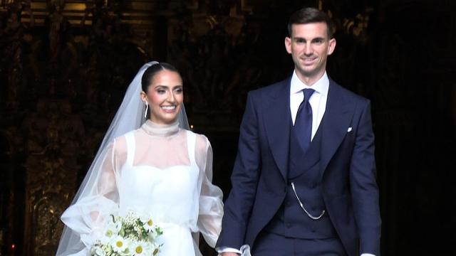 Fabián Ruiz y Rosa Pereira tras darse el Sí, quiero.