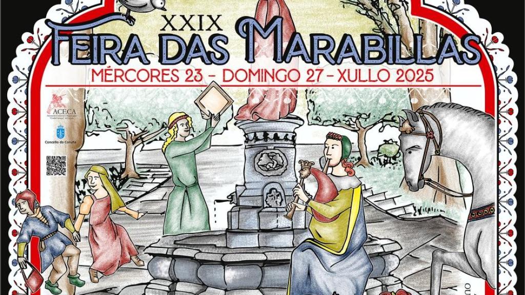 Cartel de la edición 2025 de la Feria Medieval coruñesa