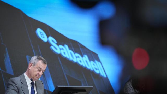 César González-Bueno, consejero delegado de Sabadell, el pasado 2 de julio durante la rueda de prensa para explicar la venta de TSB.