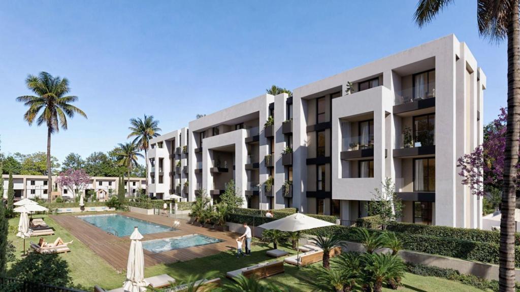 Infografía de la promoción de VPO que va a desarrollar Sierra Blanca Estate en Marbella.