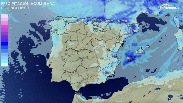 Acumulado de precipitación de domingo 20 de julio a domingo 27 de julio.