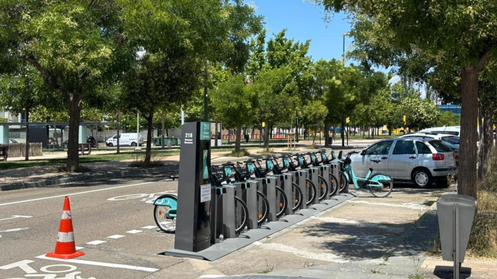 Nueva estación de Bizi en el barrio de Valdespartera, en Zaragoza.