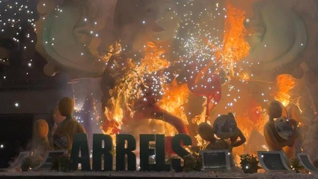 Una cremà en San Vicente esta madrugada.