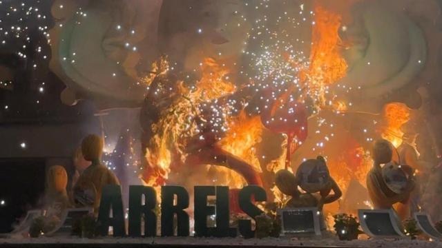 Una cremà en San Vicente esta madrugada.