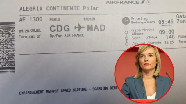 Alegría, con uno de los billetes que ha publicado en redes sociales.