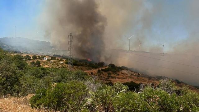 El incendio forestal en Casares.
