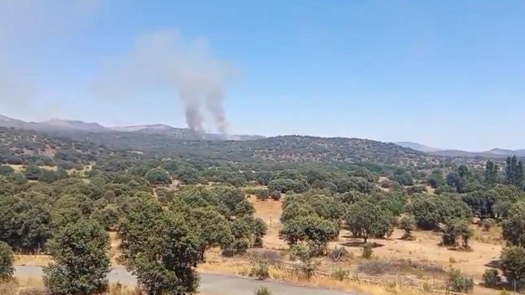 El incendio de Navaluenga se reactiva y obliga a elevar a nivel uno la alerta por riesgo para el arbolado