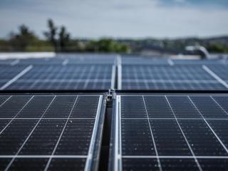 Unos paneles fotovoltaicos.