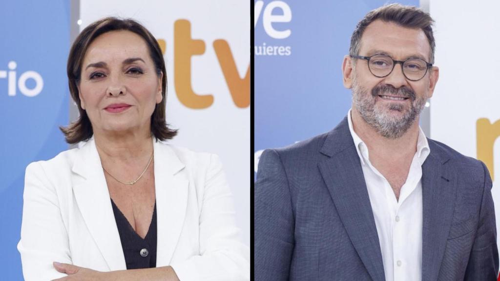 Los presentadores Pepa Bueno y Marc Sala, en un fotomontaje de BLUPER.