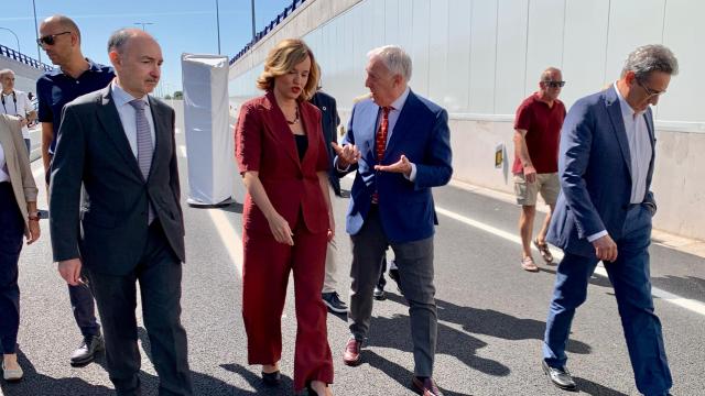 Octavio López, este lunes con la ministra Pilar Alegría.