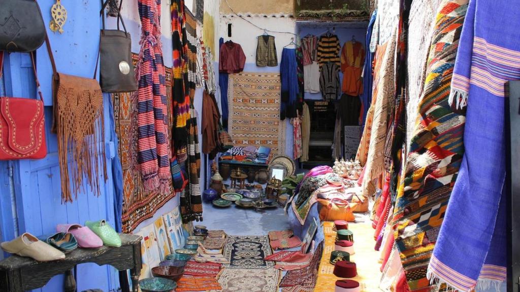Mercado de Chefchaouen, en Marruecos.