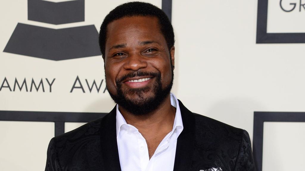 Malcolm-Jamal Warner en la gala de los Premios Grammy de 2015.