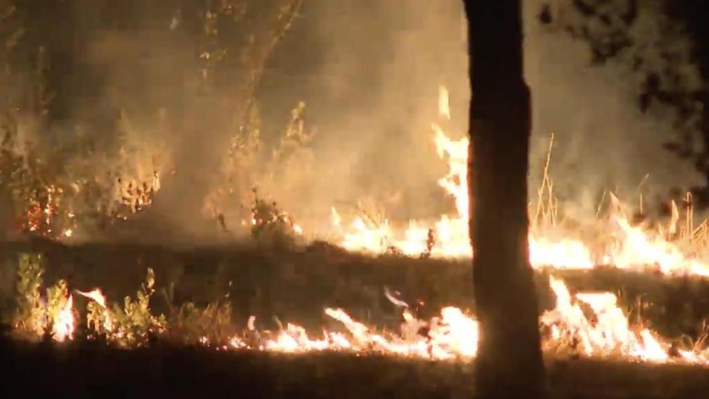 Una imagen del incendio en la Casa de Campo.