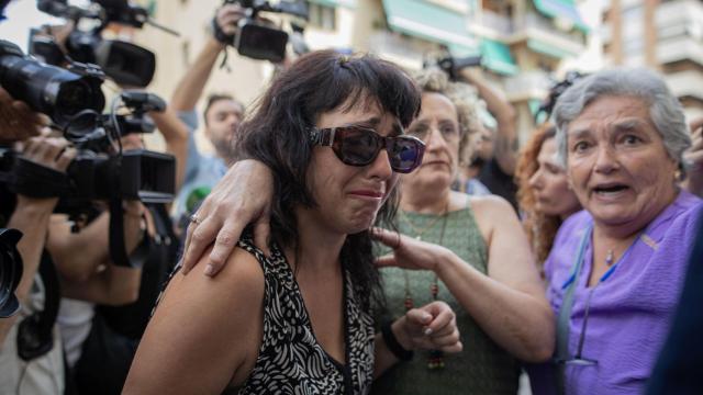 Juana Rivas este martes a su llegada al punto de encuentro familiar en Granada.