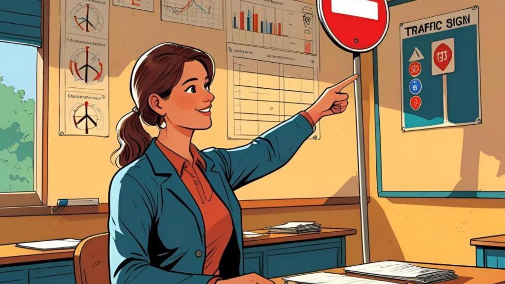 Imagen generada con inteligencia artificial sobre una profesora de autoescuela.