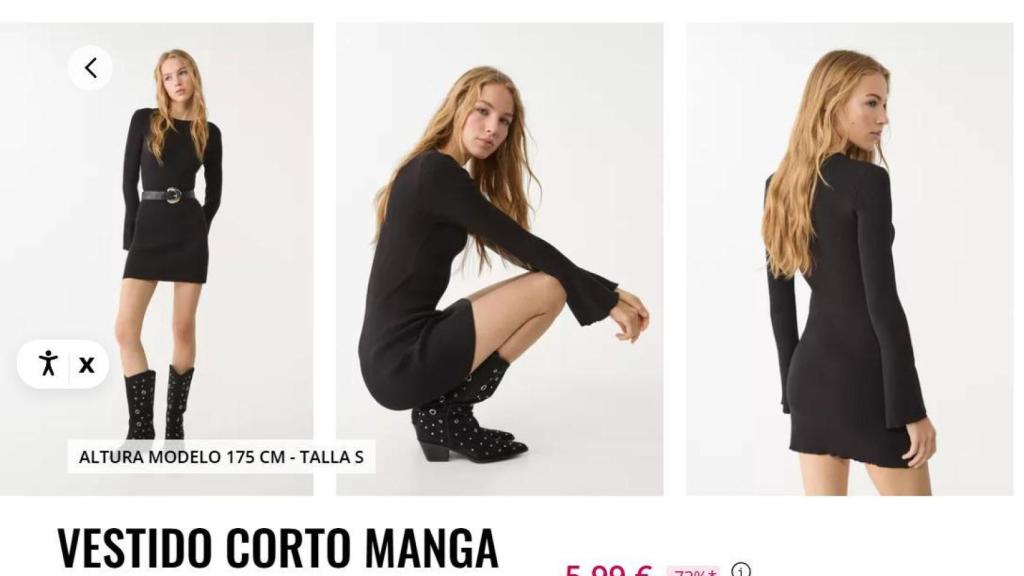 Vestido manga acampanada. Ref. 8507/842/001