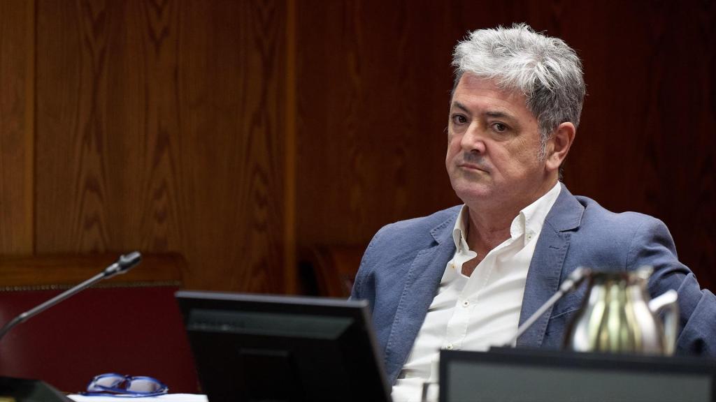 Joseba Antxon Alonso, administrador único de Servinabar 2000, este martes en la Comisión de Investigación sobre el caso Koldo en el Senado.