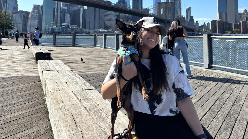 Yaiza Herrero y Arnold en Nueva York.