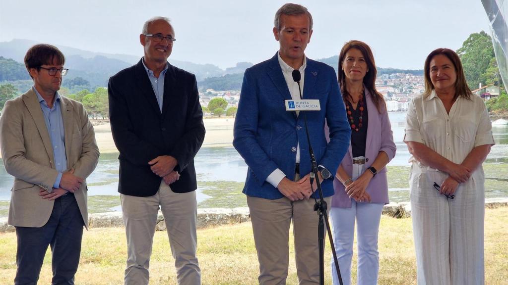 Alfonso Rueda este martes en Nigrán (Pontevedra).