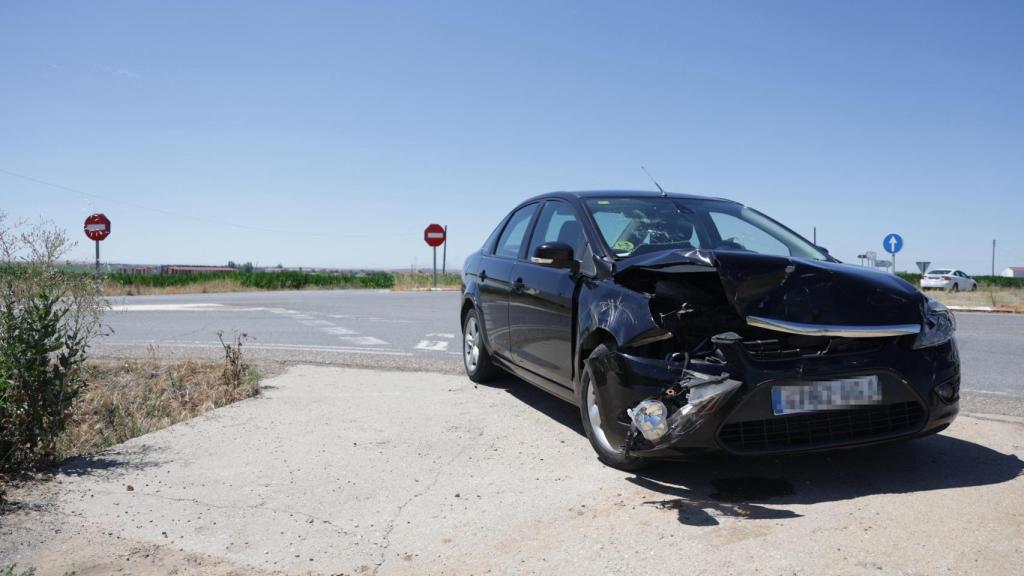 Estado en el que quedó uno de los vehículos implicados