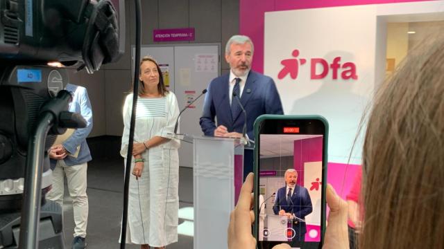 Azcón, este martes en un acto con la consejera Carmen Susín.