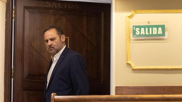 El exministro de Transportes José Luis Ábalos en el Congreso de los Diputados