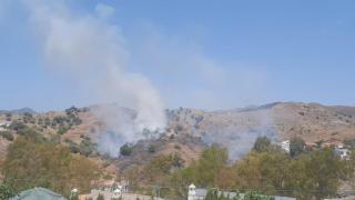 El incendio forestal en el paraje Jarazmín de Málaga capital.