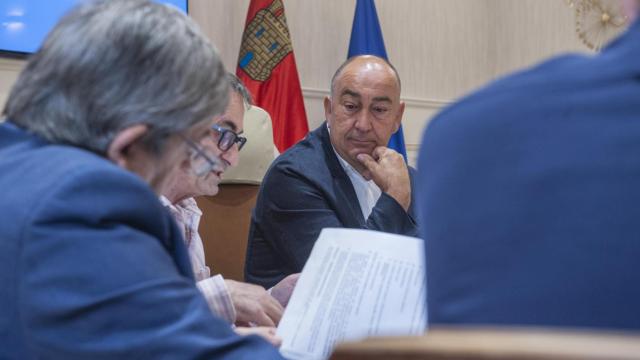 Miguel Ángel de Vicente, presidente de la Diputación de Segovia, en la Junta de Gobierno de esta mañana