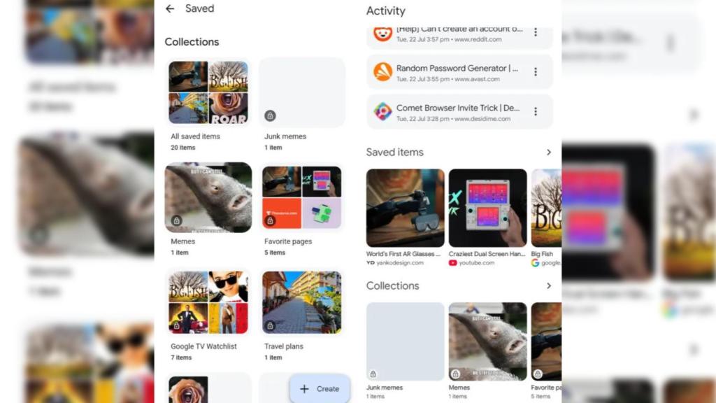 Nuevo diseño de Colecciones en Google