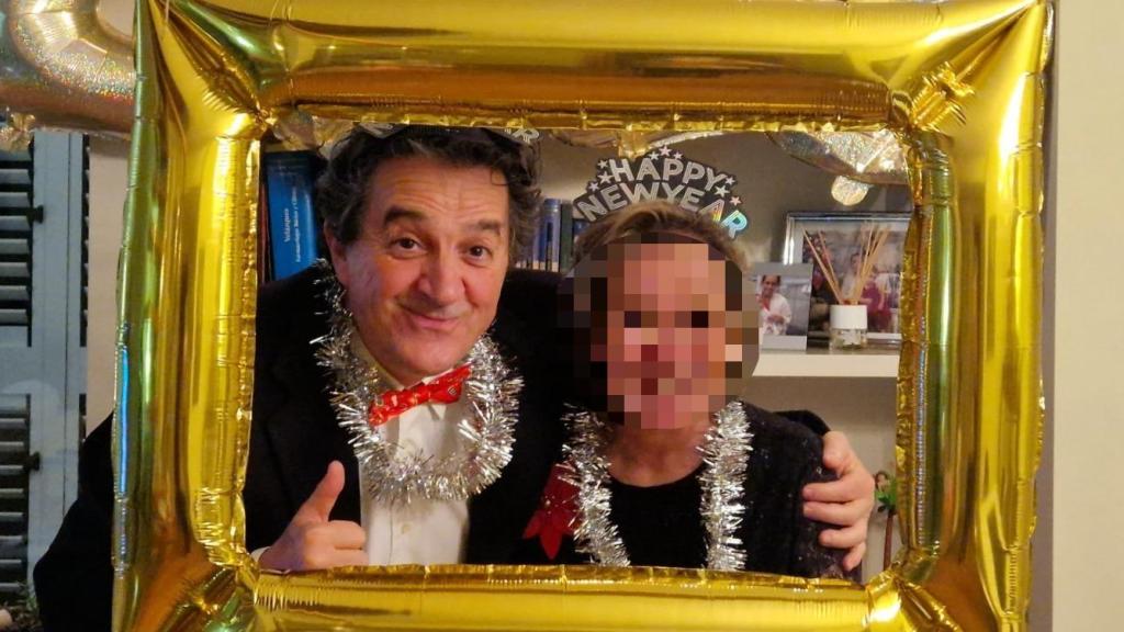 El difunto Felipe Hernández Medina, celebrando la pasada Nochevieja.