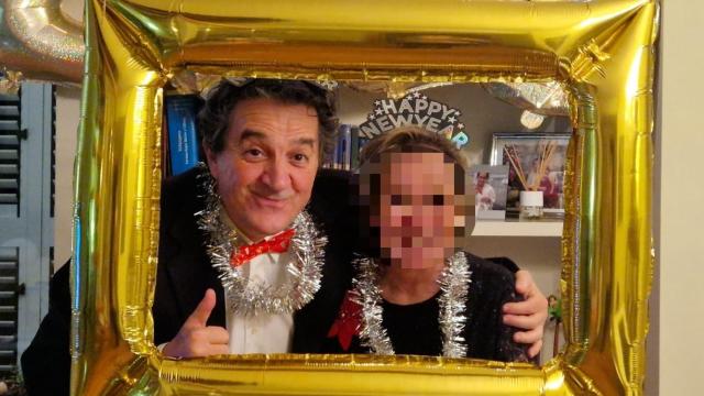 El difunto Felipe Hernández Medina, celebrando la pasada Nochevieja.