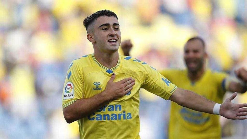 Moleiro, durante un partido de Las Palmas.