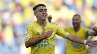 Moleiro, durante un partido de Las Palmas.