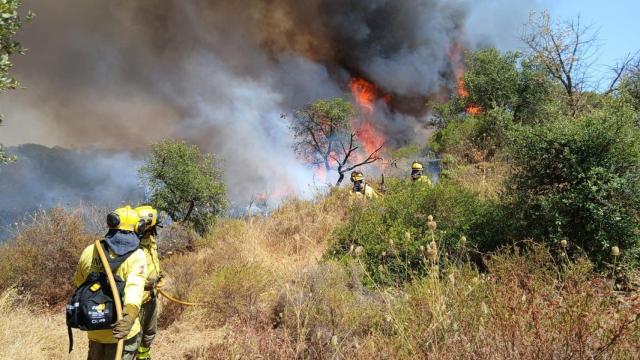 Infoca en un incendio decretado en Andalucía.