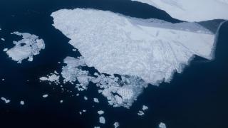 Vista del hielo ártico.