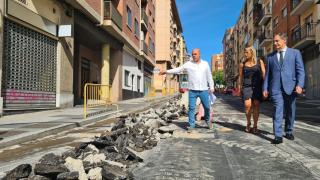 Carlos García Carbayo durante su visita las obras en el Camino de las Aguas