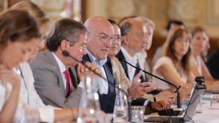 El alcalde de Valladolid (c), Jesús Julio Carnero, durante la presentación