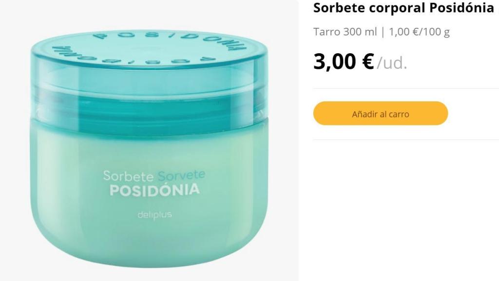 Sorbete corporal Posidónia Deliplus.