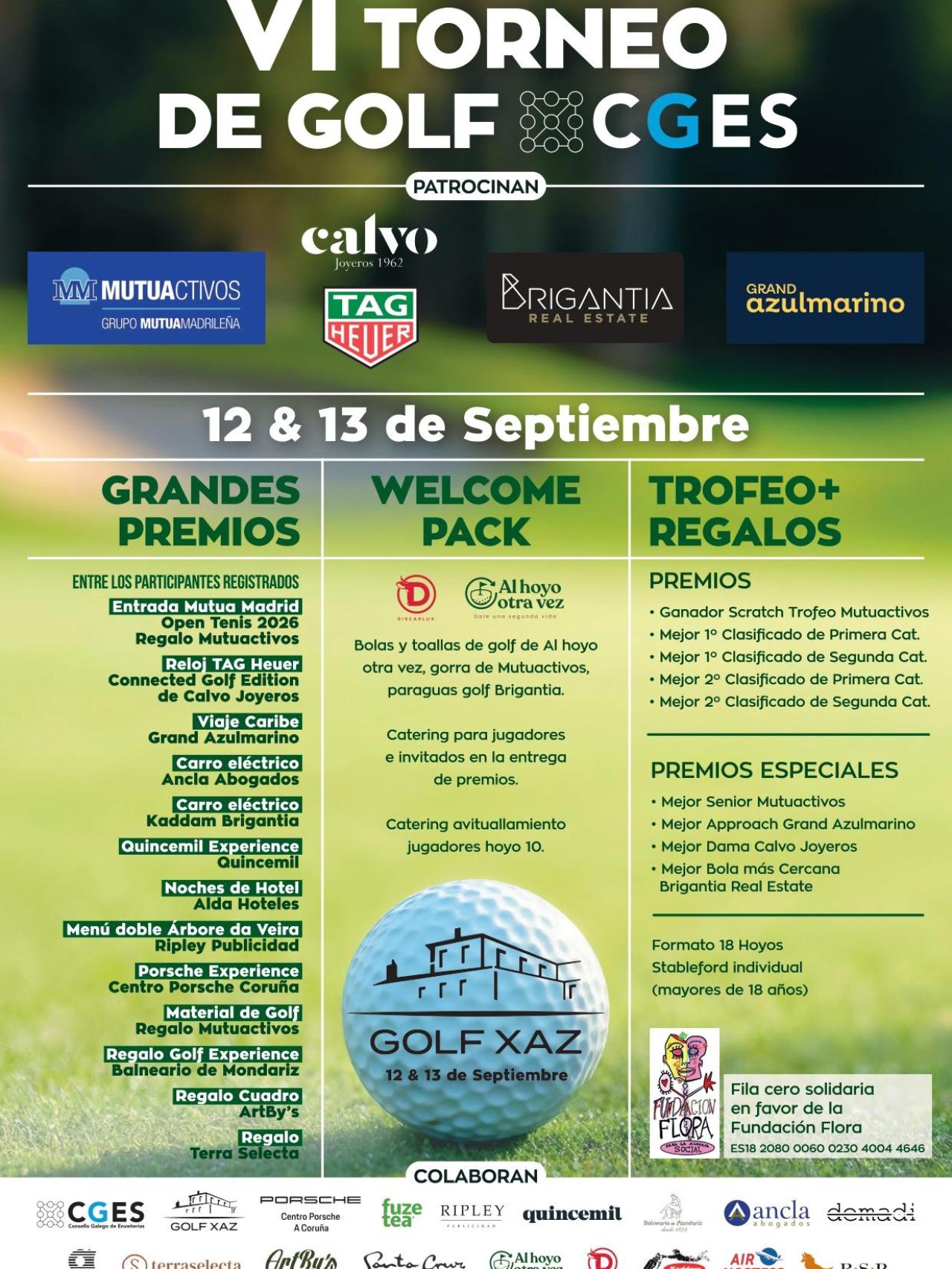 Cartel del VI Torneo CGES de golf.