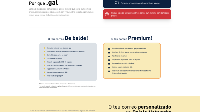Captura de pantalla del servicio de correo.