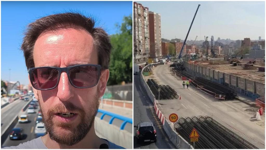 El 'YouTuber' del canal 'Viajar es lo mío' y las obras de la A-5.