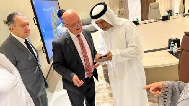 Emilio Bravo, alcalde de Mora, en Dubái.