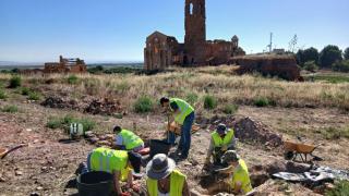 Trabajos en el antiguo barrio judío del Pueblo Viejo de Belchite