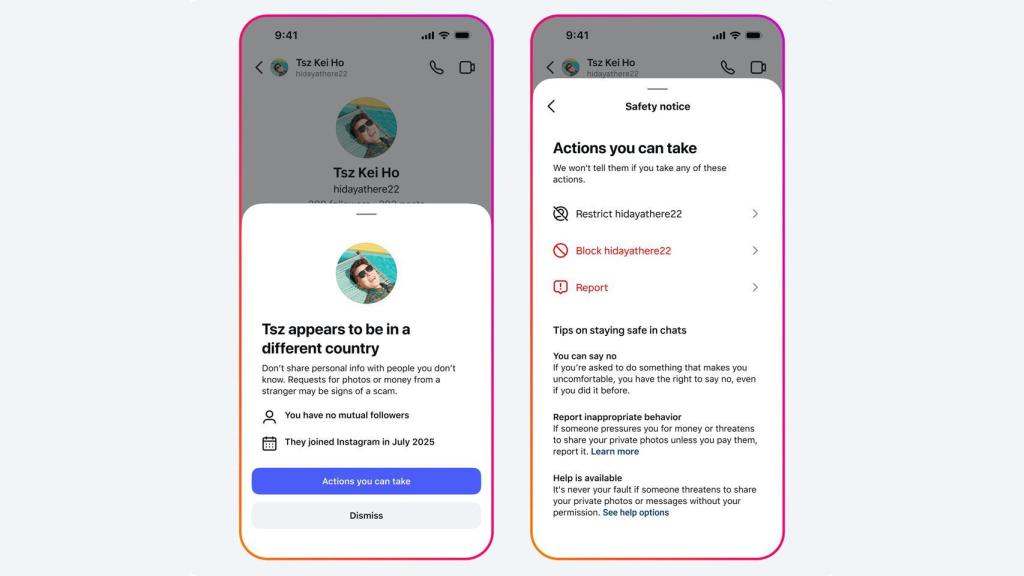 Advertencias de Meta.