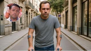 Imagen de Carlos García y un trabajador con una baja laboral generado por IA.