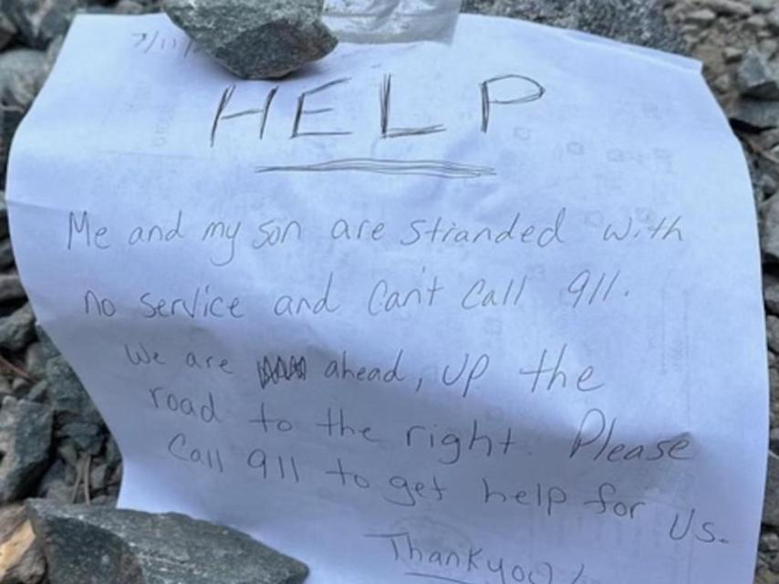 Una de las notas que dejó la mujer para ser hallada con su hijo
